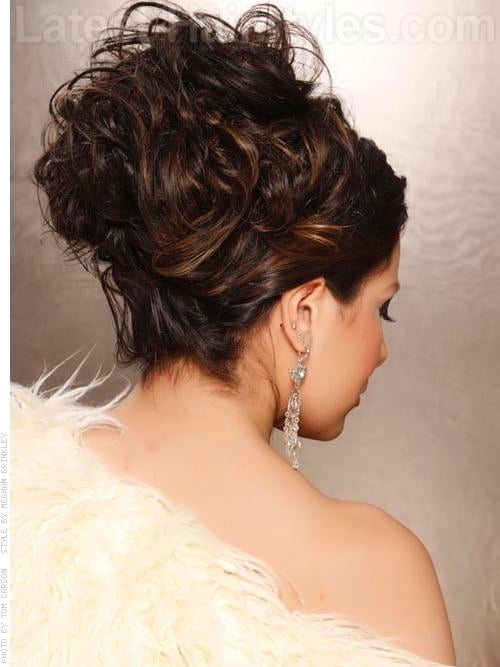 Decadent Diva Brunette Updo Back View