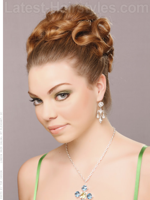 Grecian Lady Coiled Updo View 2