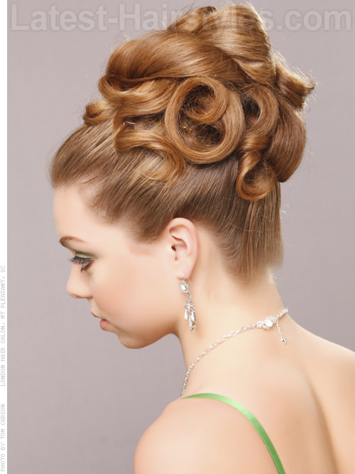 Grecian Lady Coiled Updo