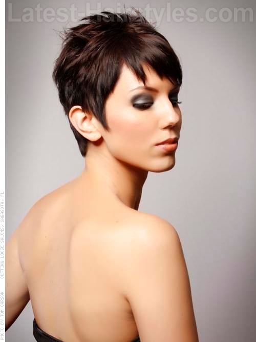 Perfect Pixie Fun Brunette Piecey Style - Side View