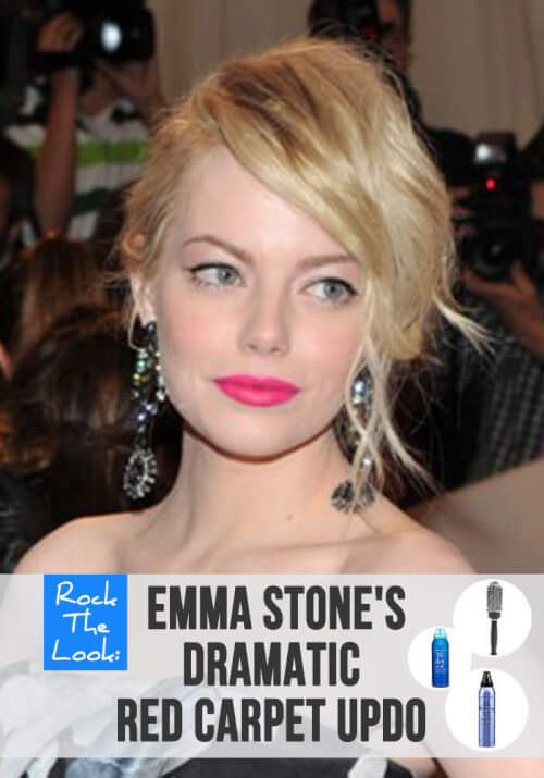 skimming business office amongst an asymmetrical twist An 8-Step Tutorial: Emma Stone’s Stunning Red Carpet Updo