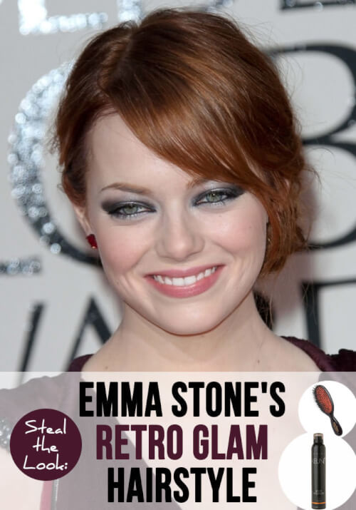 This retro glam hairstyle is a alter for Emma Stone How to Rock Emma Stone’s Retro Glam Hairstyle inwards seven Steps