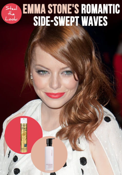 Nothing says romance similar gorgeous curls  Romantic Side-Swept Waves: Do It Emma Stone’s Way