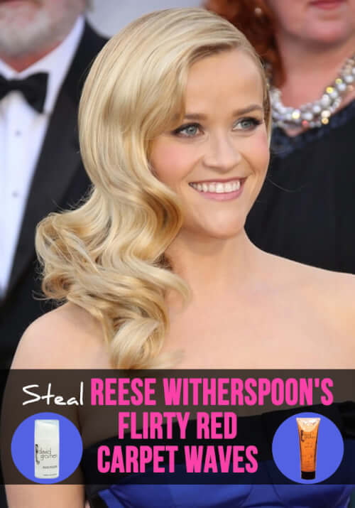 back length amongst a forepart angle starting at the mentum actually enhances her natural waves as well as  Must-Have Hairdo: Reese Witherspoon’s Flirty Red Carpet Waves