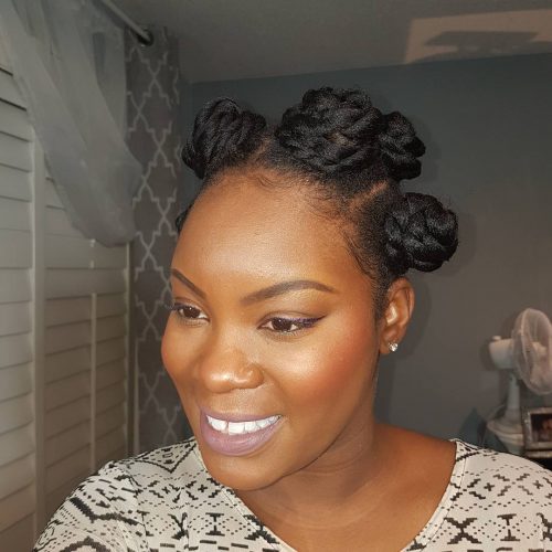 These trendy Bantu Knots are making a comeback amongst dark women who take hold natural xix Amazing Ways to Wear Bantu Knots