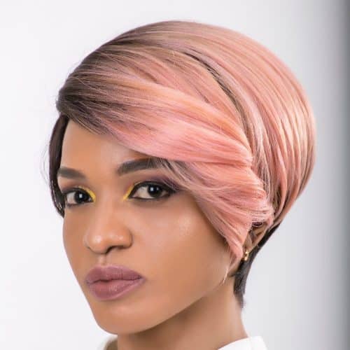 The rose golden pilus tendency is withal to a greater extent than pop than ever this twelvemonth nineteen Best Rose Gold Hair Color Ideas to Try