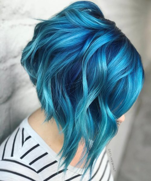 turning blend of bluish tones in addition to natural pilus colors that produces an amazingly contempor 25 Incredible Examples of Blue Ombre Hair Colors