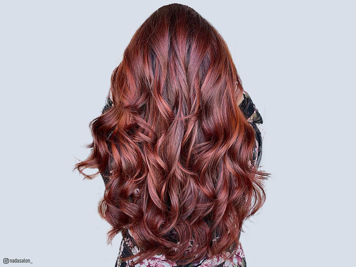 auburn hair color with highlights ideas