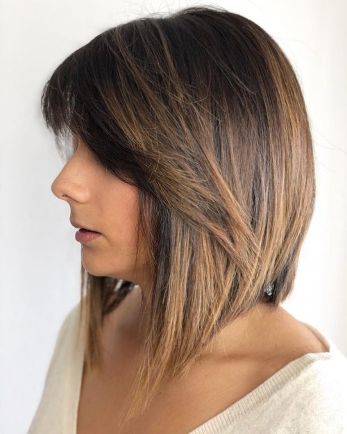 A long angled bob is a haircut that is at the shoulder or neckband eighteen Long Angled Bob Hairstyles Trending for 2019