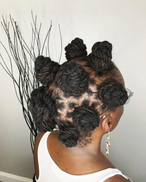 These trendy Bantu Knots are making a comeback amongst dark women who take hold natural xix Amazing Ways to Wear Bantu Knots