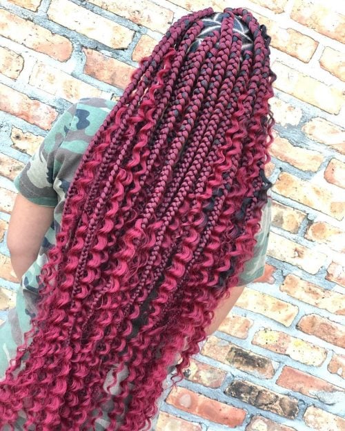 Red box braids are a type of braiding style that divides the pilus into  Here are xv Hot Examples of Red Box Braids