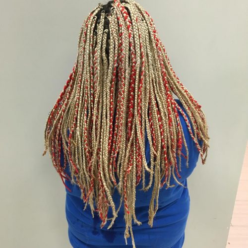 Red box braids are a type of braiding style that divides the pilus into  Here are xv Hot Examples of Red Box Braids