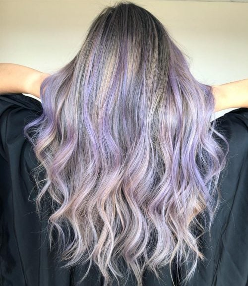 A low-cal majestic pilus color is a muted shade of majestic typically blended alongside grayness or ash xix Coolest Light Purple Hair Colors Right Now