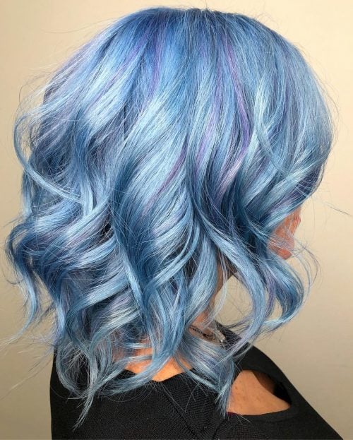  Pastels were undeniably thence inwards final twelvemonth amongst celebrities going out of the box amongst their  17 Prettiest Pastel Blue Hair Colors to Consider Trying