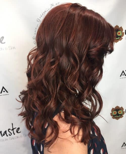 Dark auburn pilus is a richer too deeper relative of the reds too leans to a greater extent than toward the bro 24 Hottest Dark Auburn Hair Color Ideas To Consider This Year