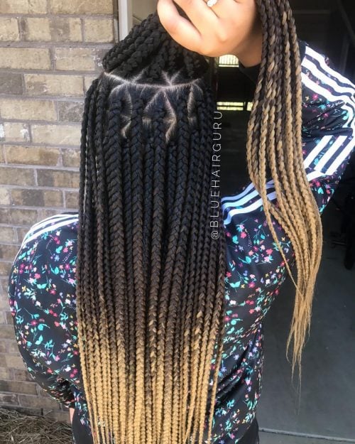 Blonde box braids are a protective braiding style characterized past times having a foursquare or box xv Blonde Box Braids That are Straight Fire