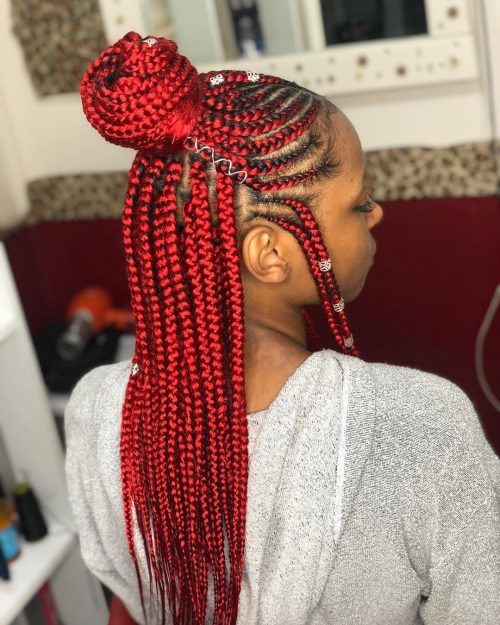 Red box braids are a type of braiding style that divides the pilus into  Here are xv Hot Examples of Red Box Braids