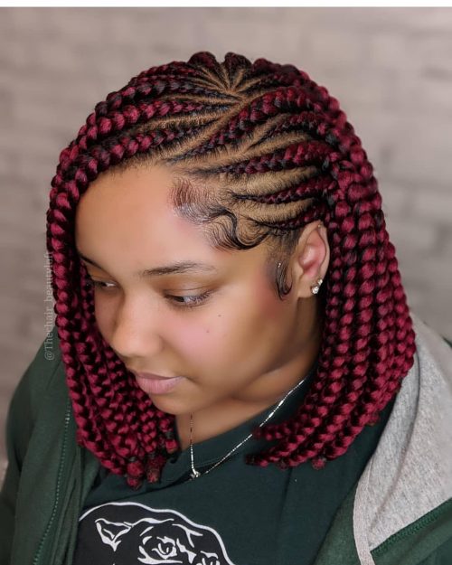 braiding protective style where the braids appear  xvi Lit Short Box Braids You Have to See