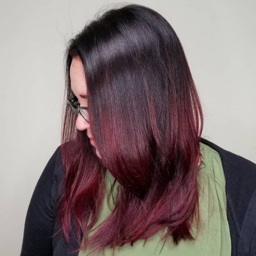 A ruddy ombre pilus color is when the pilus is dyed alongside ruddy in addition to some other color that gradually  27 Blazing Hot Red Ombre Hair Color Ideas