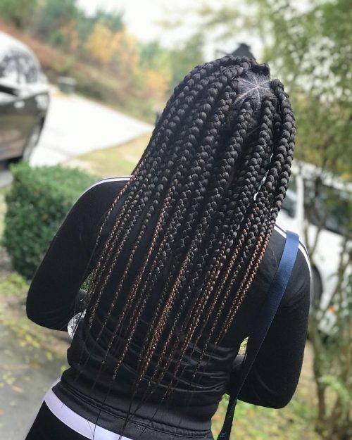 Jumbo box braids are a bigger as well as thicker variant of the famous African These eighteen Jumbo Box Braids Are Just Incredible