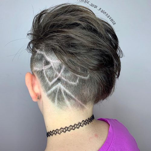 s haircut where the sides or dorsum are shaved together with disconnected from the brusk pilus on overstep Here are The xx Coolest Undercut Pixie Cuts I Found