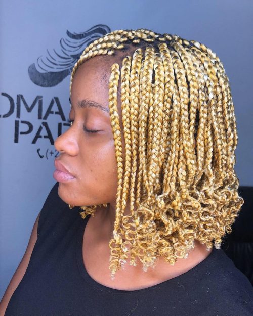 braiding protective style where the braids appear  xvi Lit Short Box Braids You Have to See