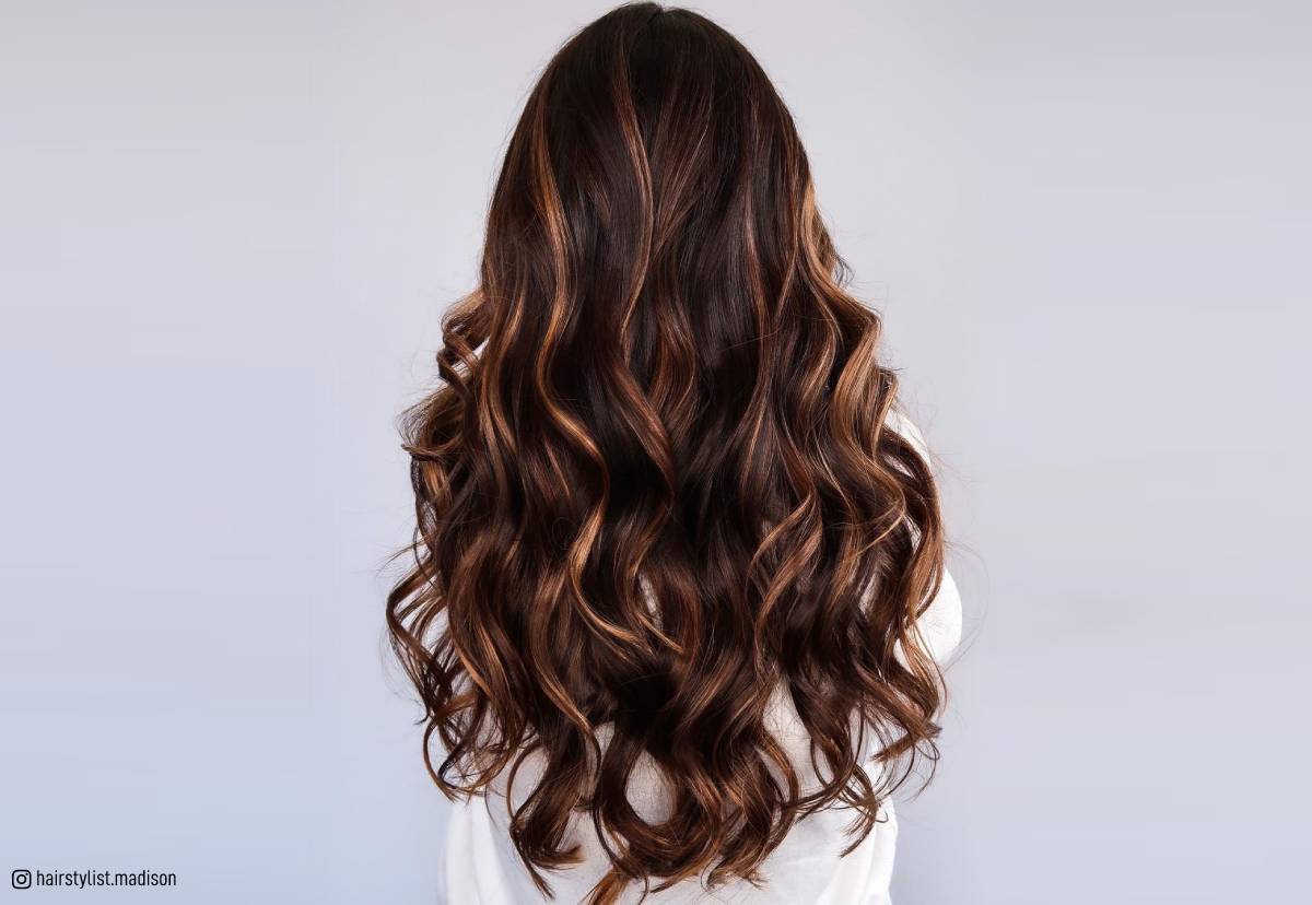 32 Trending To Dark Hair with Caramel Highlights