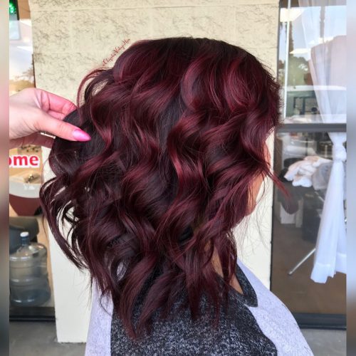 Dark cherry hair color
