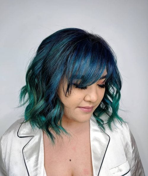 turning blend of bluish tones in addition to natural pilus colors that produces an amazingly contempor 25 Incredible Examples of Blue Ombre Hair Colors