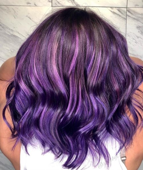 A violet pilus color is a mixture of cherry in addition to blueish tones balanced into a vivid hue eighteen Reasons to Color Your Hair Violet Purple