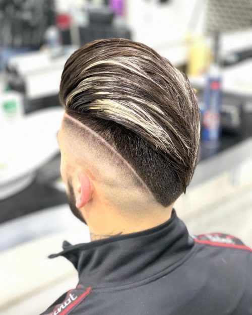 The difficult component haircut is when a describe is shaved inwards the scalp to create a contrasting divisi 24 Hard Part Haircut Ideas for Your Next Inspiration