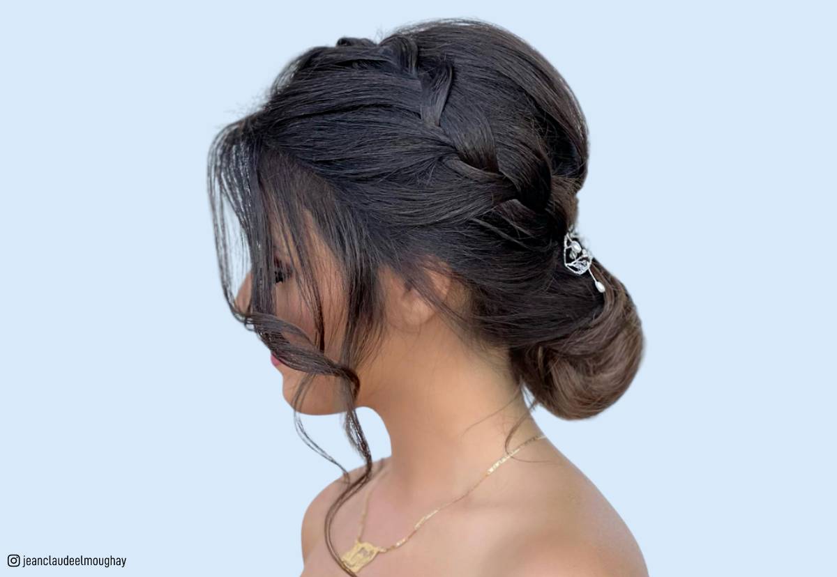prom hairstyles for strapless dresses