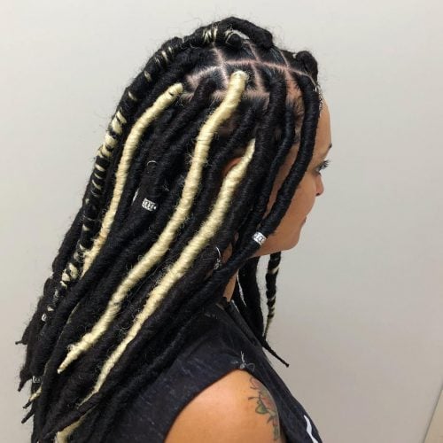 Faux locs are a protective mode created yesteryear wrapping synthetic or existent human pilus some n Get Your Goddess On: The 22 Hottest Faux Locs