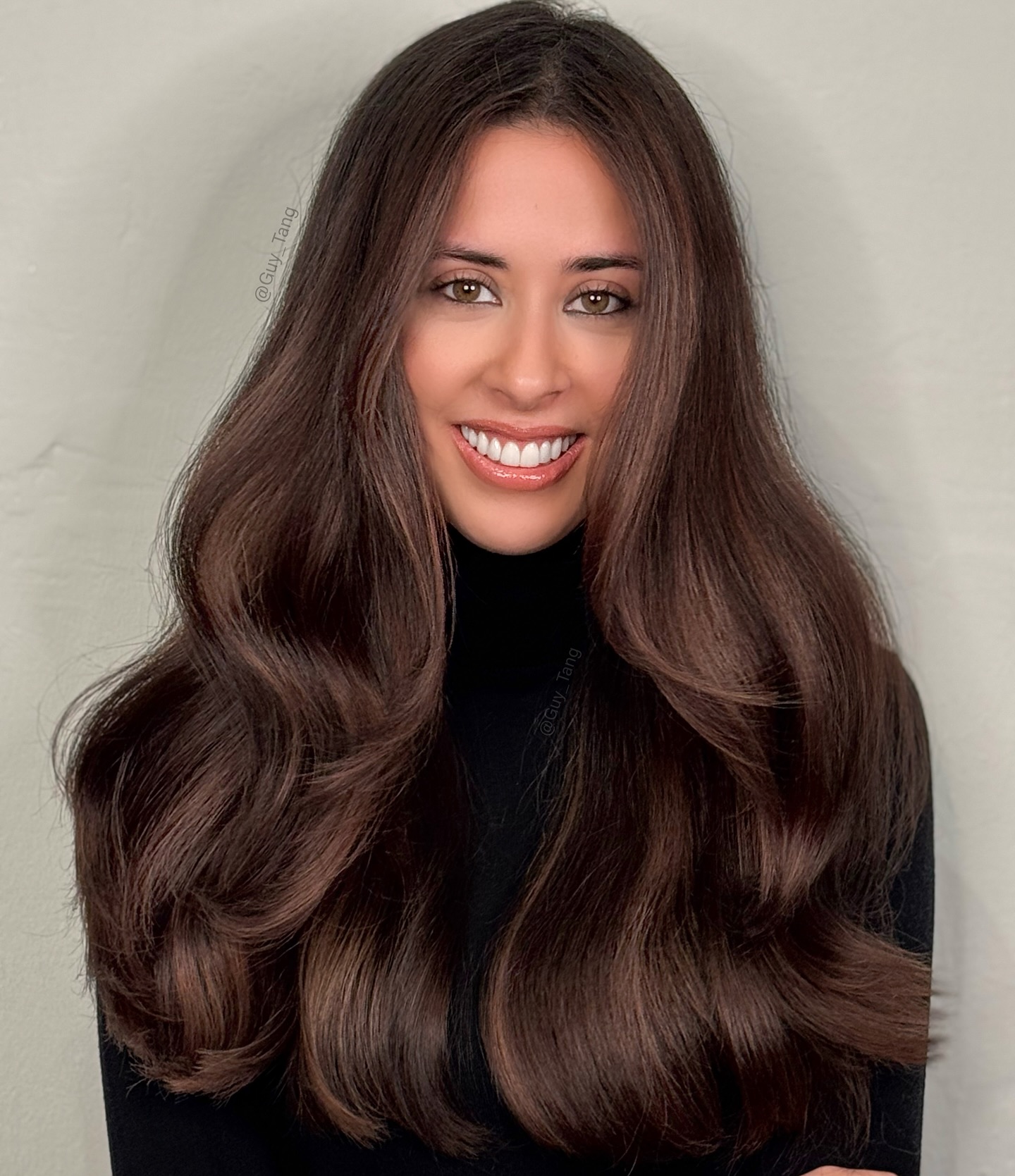Luxurious Long Brown Waves with Silky Shine