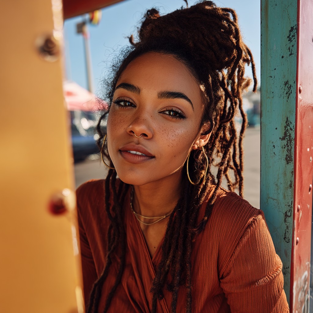 Trendy Half Up Half Down Boho Locs for Black Women