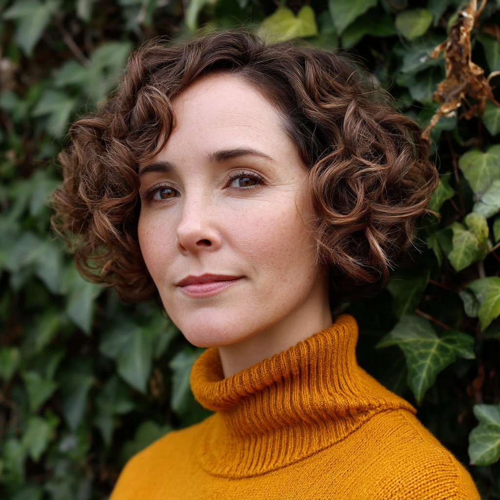 Charming Curly Bob with Defined Curls