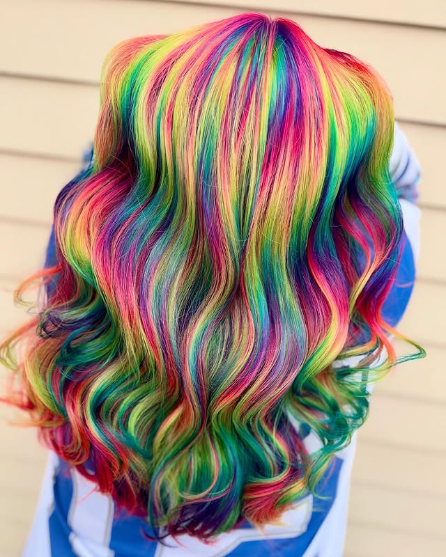 Radiant Rainbow Cascade with Loose Waves