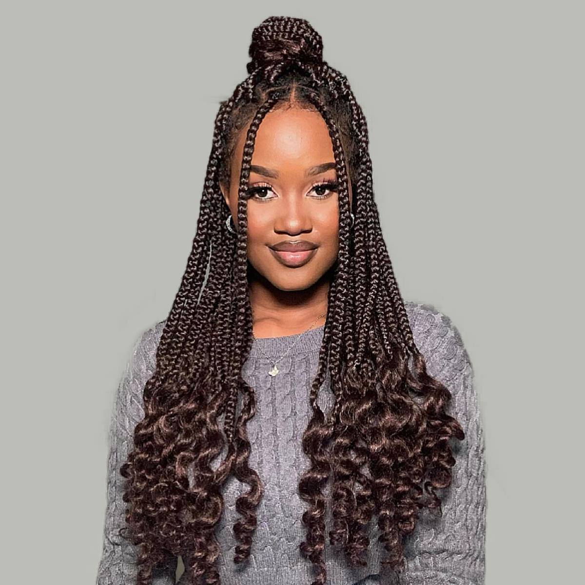 20 Braids for Curly Hair That Will Change Your Look  Box braids hairstyles  for black women Braids with curls Crochet box braids