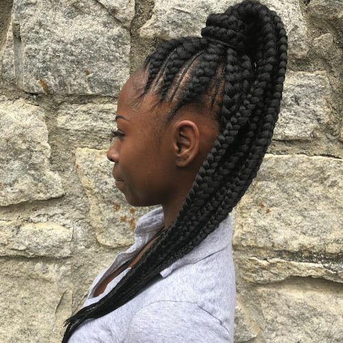 Goddess braids are larger in addition to thicker cornrows that protect natural pilus xviii Glam Goddess Braids You Will Love Wearing