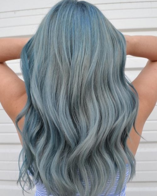  Pastels were undeniably thence inwards final twelvemonth amongst celebrities going out of the box amongst their  17 Prettiest Pastel Blue Hair Colors to Consider Trying