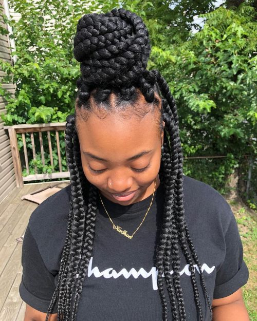 Jumbo box braids are a bigger as well as thicker variant of the famous African These eighteen Jumbo Box Braids Are Just Incredible