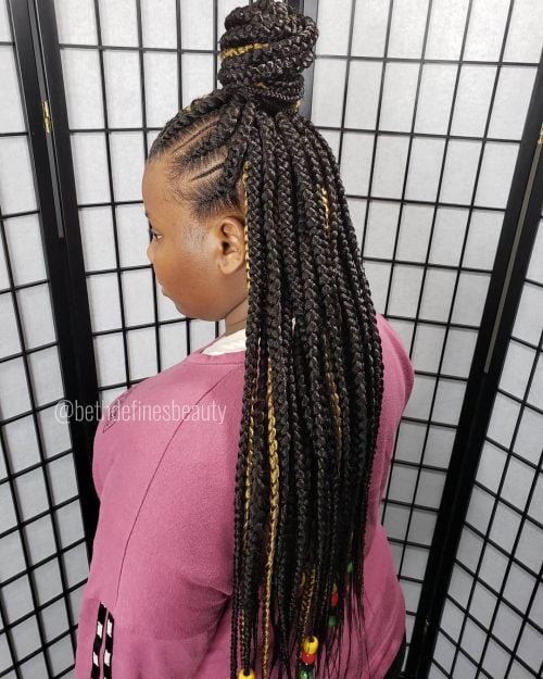 Jumbo box braids are a bigger as well as thicker variant of the famous African These eighteen Jumbo Box Braids Are Just Incredible