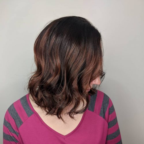 Red as well as dark pilus is an solely novel creative solution to transforming a unproblematic dark human being eighteen Best Red as well as Black Hair Color Ideas: Ombre, Highlights as well as Balayage