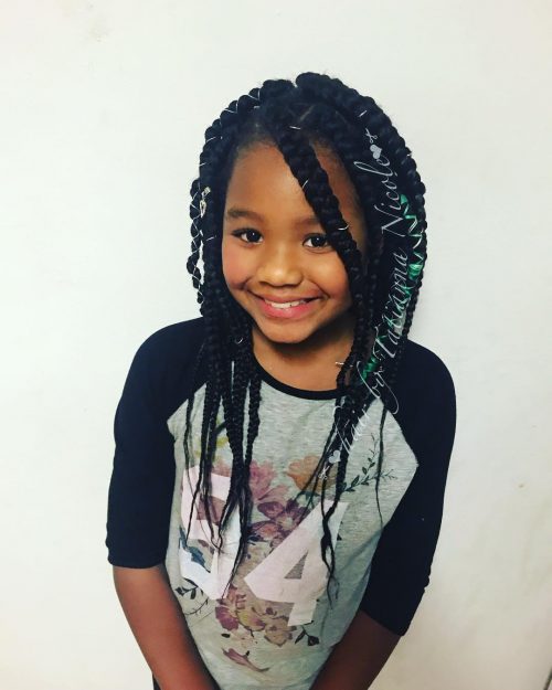 Box braids for kids are famous for the squarely The xi Cutest Box Braids for Kids Right Now