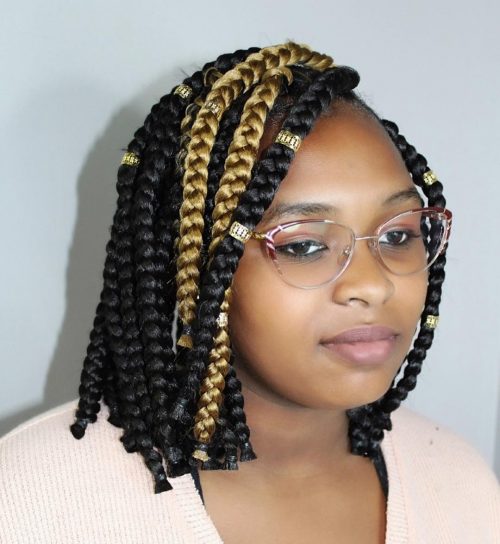 braiding protective style where the braids appear  xvi Lit Short Box Braids You Have to See