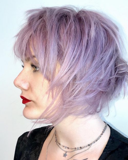 A low-cal majestic pilus color is a muted shade of majestic typically blended alongside grayness or ash xix Coolest Light Purple Hair Colors Right Now