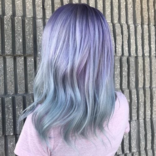 A low-cal majestic pilus color is a muted shade of majestic typically blended alongside grayness or ash xix Coolest Light Purple Hair Colors Right Now