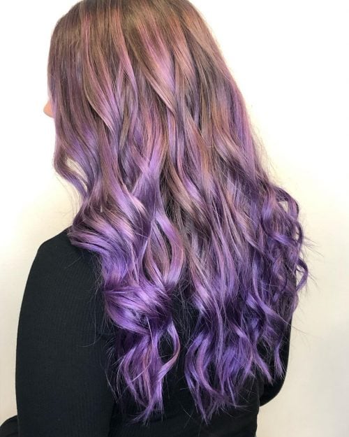 A low-cal majestic pilus color is a muted shade of majestic typically blended alongside grayness or ash xix Coolest Light Purple Hair Colors Right Now