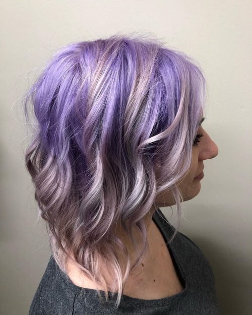 A low-cal majestic pilus color is a muted shade of majestic typically blended alongside grayness or ash xix Coolest Light Purple Hair Colors Right Now