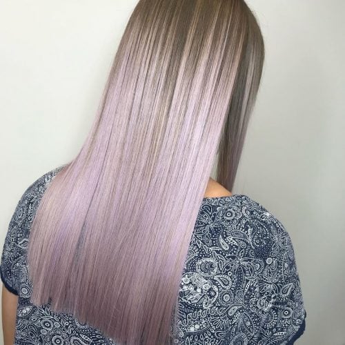 A low-cal majestic pilus color is a muted shade of majestic typically blended alongside grayness or ash xix Coolest Light Purple Hair Colors Right Now